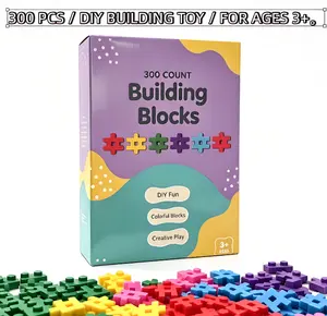 300PCS Colorful Geometric Interlocking Building Blocks Set