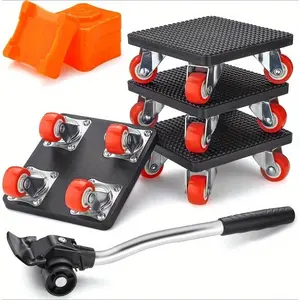 Furniture Moving and Raising Tool Set, 360° Rotatable Furniture Moving Tool, Furniture Moving Wheel, Furniture Moving Tool for Bed, Sofa, Desk, Furniture Lift Mover