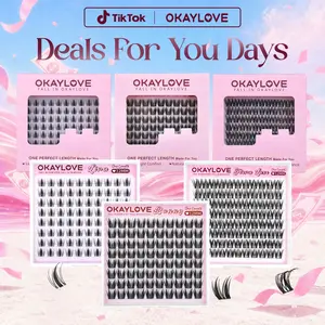 OKAYLOVE Lashes Cluster, One Size Eyelashes Clusters for Lira | Flora Luxe, 8/ 10/ 12/ 14/ 16/ 18MM Soft Cluster Eyelash Extensions, DIY Eyelash at home Easily, Natural Makeup Girl Gifts #Summervibes DealsForYouDays