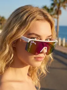 Unisex Oversized Sunglasses with Adjustable Legs, Colorful Lenses, Personal Style, Perfect for Travel, Sports, Parties, Beach Accessories