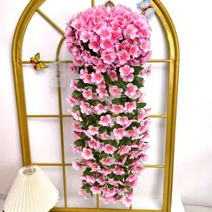 Artificial Hanging Flower Basket — For Outdoor Decoration, Porches, Patios, Balconies, and Courtyards — Perfect for Christmas and Thanksgiving — Polyester Material — No Power Source Required — Seasonal Home Decor