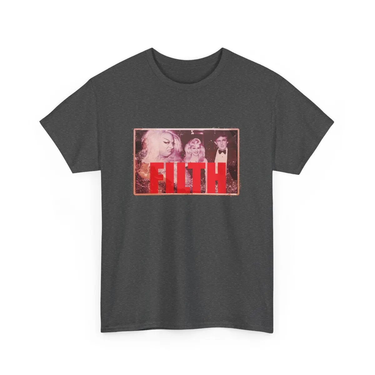 Women's Vintage Statement Graphic Print T-Shirt - Bold Message, Short-Sleeve, Round Neck, Iconic Drag Queen Divine Design, Casual Streetwear Top for Event Statement-Making