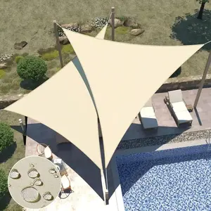 Triangle Waterproof Sun Shade Sail, Canopy and Sunshade, Outdoor UV Block for Pool Patio Garden, Durable Polyester Fabric, Easy Installation, Cool Shade Shelter