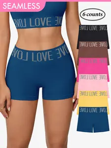 Women's Seamless Underwear Set, 6-Pack Slim-Fit Knickers, Panties, Casual All-Seasons Comfort, Smooth Moderate Fabric Thickness, Invisible Design, Casual Comfy Panty