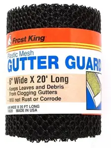 Frost King 6in. X 20ft. Black Plastic Mesh Gutter Guard