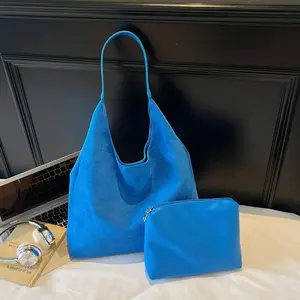 Retro Soft-faced Suede Bag Women's 2026 New Large-capacity Shoulder Handbag