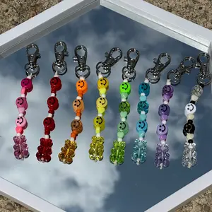 Smiley Gummy Bear Keychain