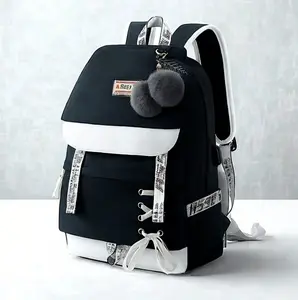 Asge Backpacks, Backpack for School, Travel Daypack for Students, Bookbag for Women, Children Back Pack，School Backpack Water-Resistant, Fashion Bookbag for Teens, Ergonomic Design with Ribbon Decor