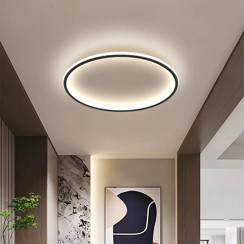 15.7 Inch Round LED Slim Close-to-Ceiling Light, 3 Color Temperatures Adjustable, Indoor Use, for Bedroom, Living Room