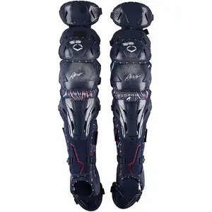 Austin Wells New York Yankees Autographed Game-Used Navy EvoShield Shin Guards vs. New York Mets on July 5, 2025 - Fanatics Authentic Certified