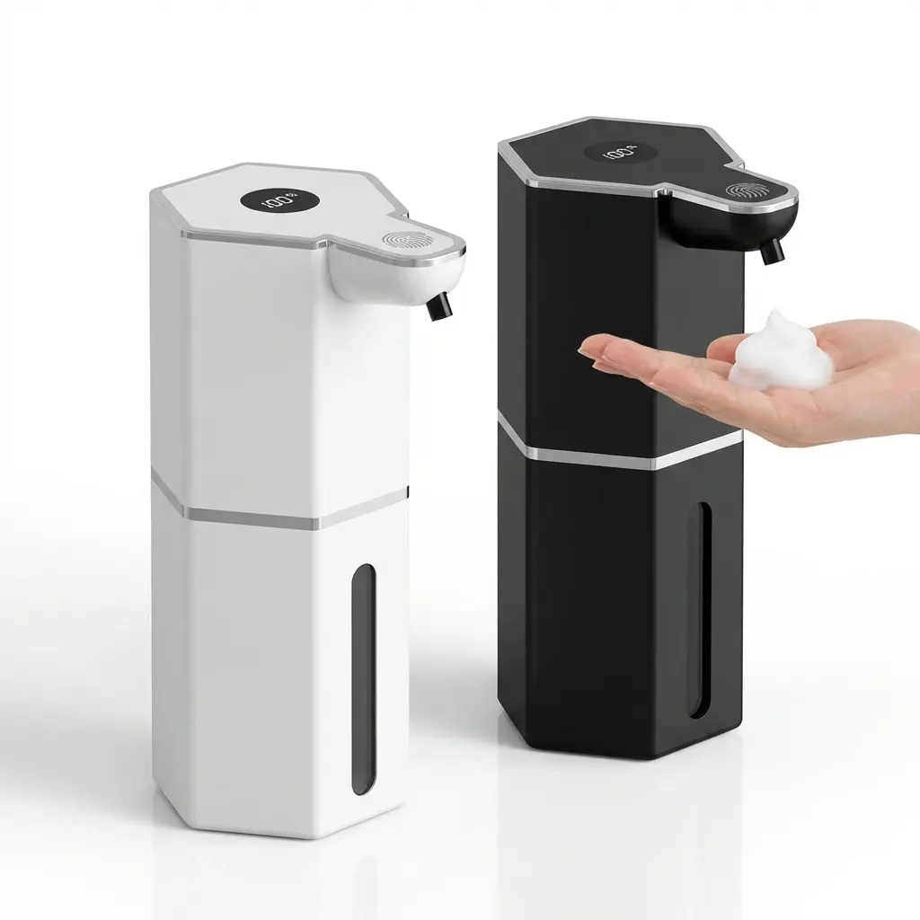No Touch No Mess Automatic Soap Dispenser Smart Sensor Foam Liquid Dispenser USB Rechargeable Waterproof 12oz Wall Mounted 4 Adjustable Levels Perfect For Bathroom Kitchen Home Essentials Gift Idea Soap Canister Soap Saver