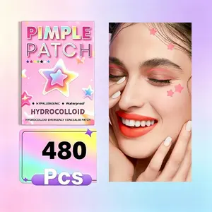 Star-Shaped Acne Patches, Hydrocolloid Acne Patch, Low Irritation Waterproof Facial Acne Patch, Concealer Patch, Cute Colorful Star Acne Patch, Daily Use