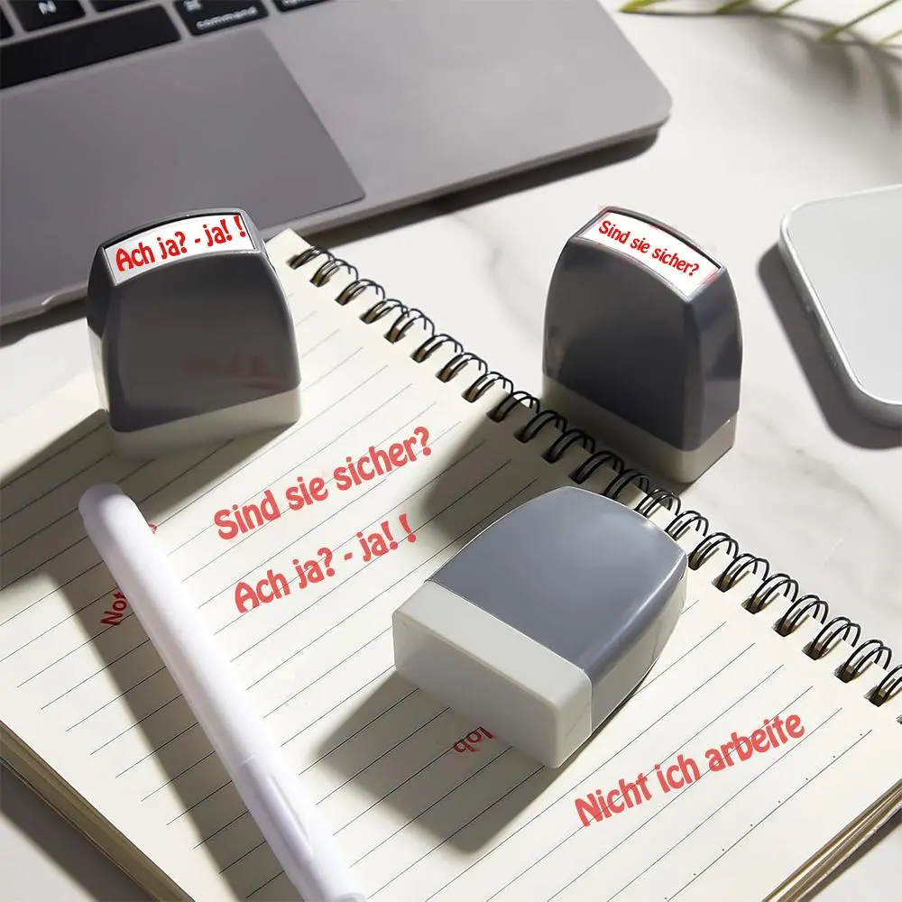 Office Stamp, 3 Counts/set Automatic Ink Office Stamp, Business Stamp Suitable for Office Ink Message Stamp, Text File Ink Stamp