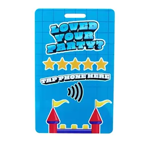 Blueprint NFC Tap-to-Review Business Card – Boost Google SEO for Event & Party Rentals (Vertical w/ Lanyard)