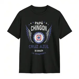 Cruz Azul Soccer Graphic Tee - Premium 100% Cotton Men's T-Shirt, Summer Casual Streetwear, Oversized Retro Style Short Sleeve Top, Perfect Sportswear Gift for Football Fans