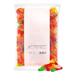 Albanese Candy, Mini Assorted Fruit Gummi Worms, 5-pound Bag