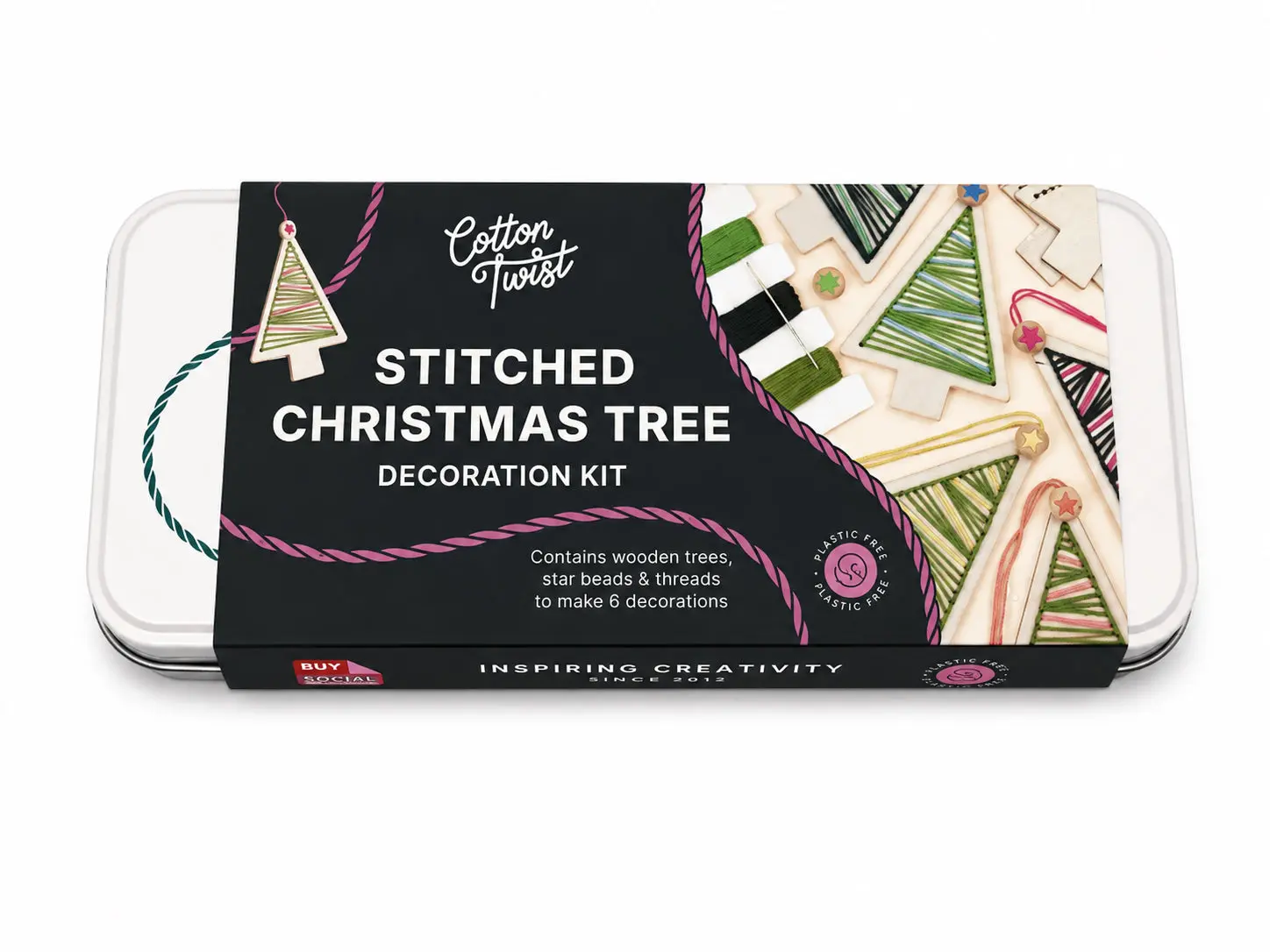 Stitched Christmas Tree Ornament Decoration Kit