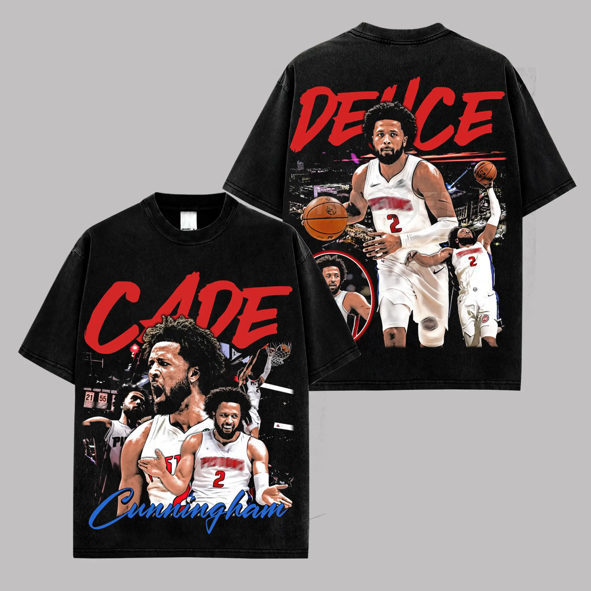 Cade Cunningham Graphic Tee Shirt, Cade Cunningham Vintage Basketball T-Shirt, Detroit Star Retro Player Tee, Oversized Streetwear Hoops Fan Shirt, Classic Sports Gift US