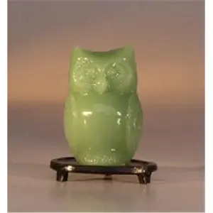 Bonsai Boy  Glass Owl Figurine