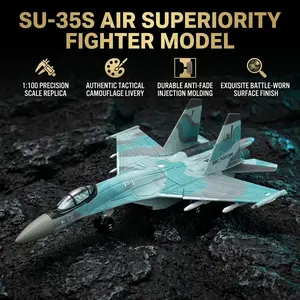 1:72 Scale Su-35s Aircraft Model with Base, Durable Plastic, Ideal for Collectors, Desk Decor, Office Decoration, Aviation Enthusiasts
