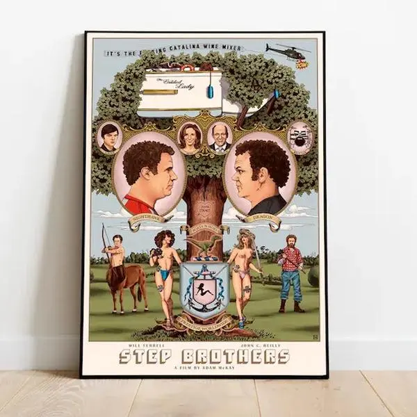 Step Brothers Poster, Step Brothers - Minimalist Movie Poster, Vintage Retro Art Print, Custom Poster,Wall Art Print,Home decor