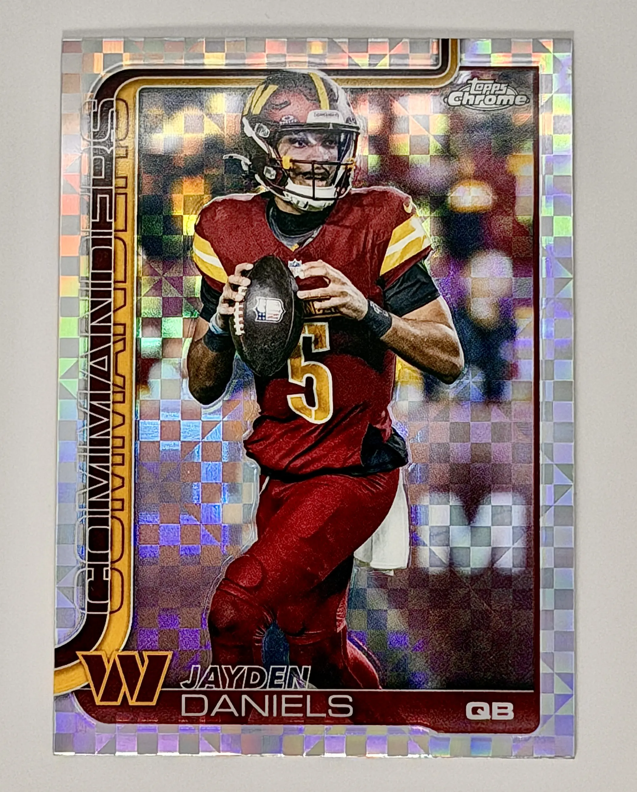 2025 Topps Chrome #295 Jayden Daniels X-Fractor
