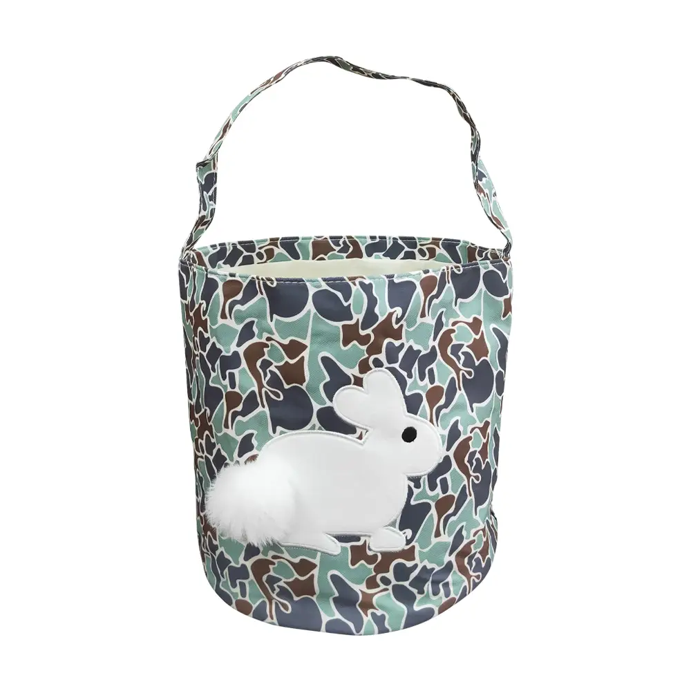 Easter Camouflage Rabbit Bucket Bag for Children,Easter Baskets