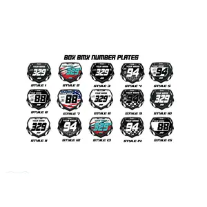 Personalized Box Two BMX Number Plate Decals