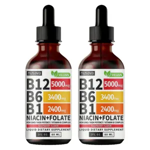 4P-Vitamin B12 Liquid Supplement Drops with B6, B1, Niacin & Folate - Edible Support for Energy, Brain & Heart, Non-GMO & Gluten-Free, 4 FI Oz Dietary Fitness Optimum Bathroom