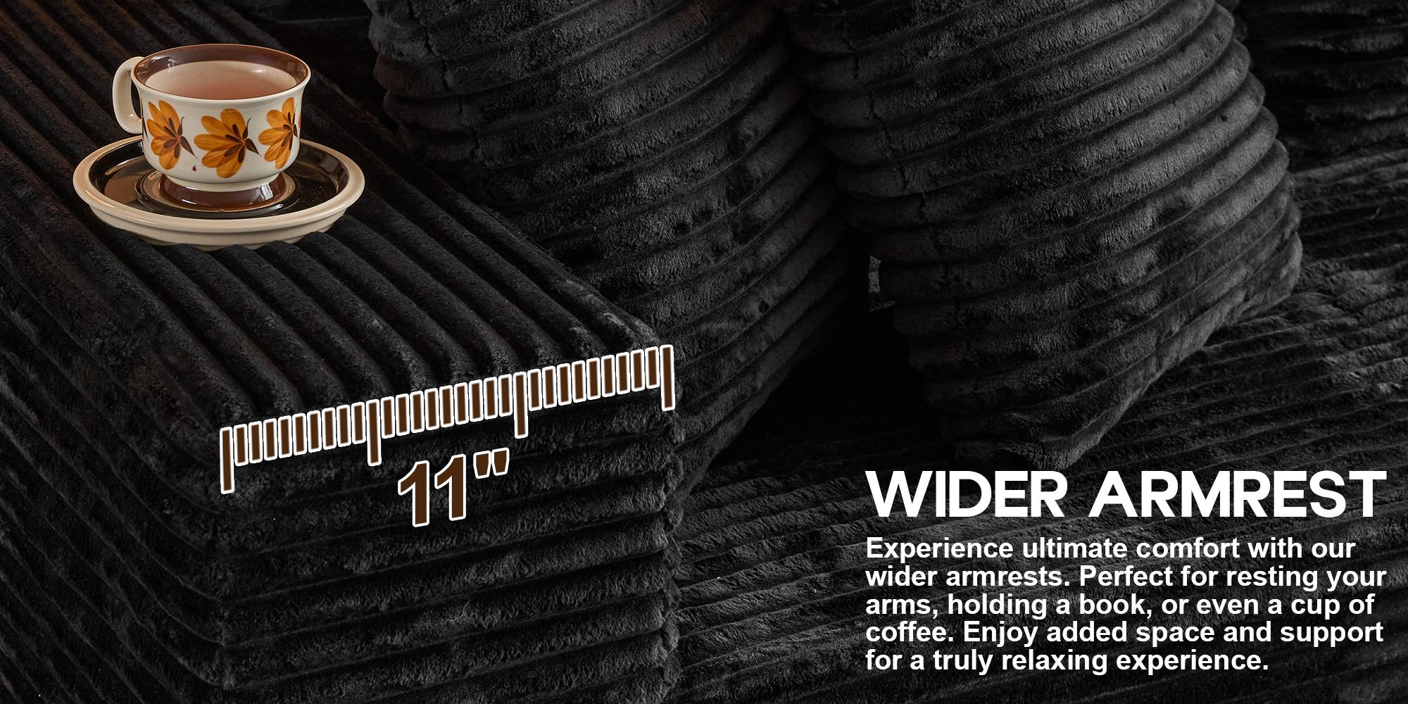 108" Boneless Couch Cloud Modular Sectional Sofa, Morden Couch With Removable Ottomans & Chaise, Plush Corduroy&Deep Seat Premium High-Density Foam Couches,  No Assembly Needed for Living Room