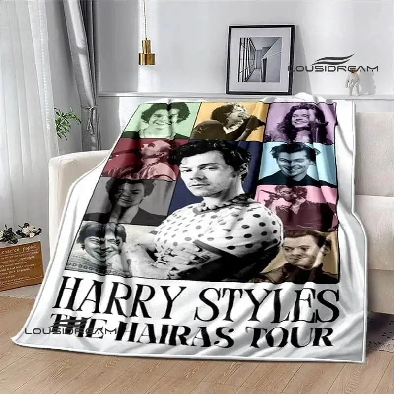 Singer H-Harry-Styles printed blanket Picnic blankets Flange warm blanket Soft and comfortable blanket bed linings birthday gift