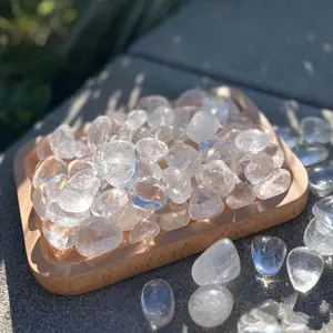 3PCS Tumble Stone Clear Quartz Gemstone for Amplification Natural Crystal DIY Jewelry Mineral Specimens