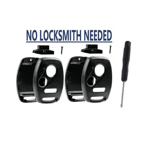 X2 3 Button Remote Key Cases + Screwdriver DIY Repair Kit Compatible with Honda Pilot 2005 - 2008