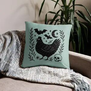 Midnight Coop Halloween Pillow