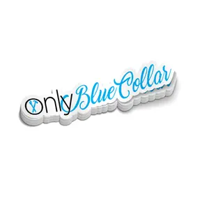 Only Blue Collar Stickers - Hard Hat Stickers, Funny Stickers, Cooler, Toolbox, Laptop, Blue Collar, work sticker, Matte Vinyl Decor Decorative