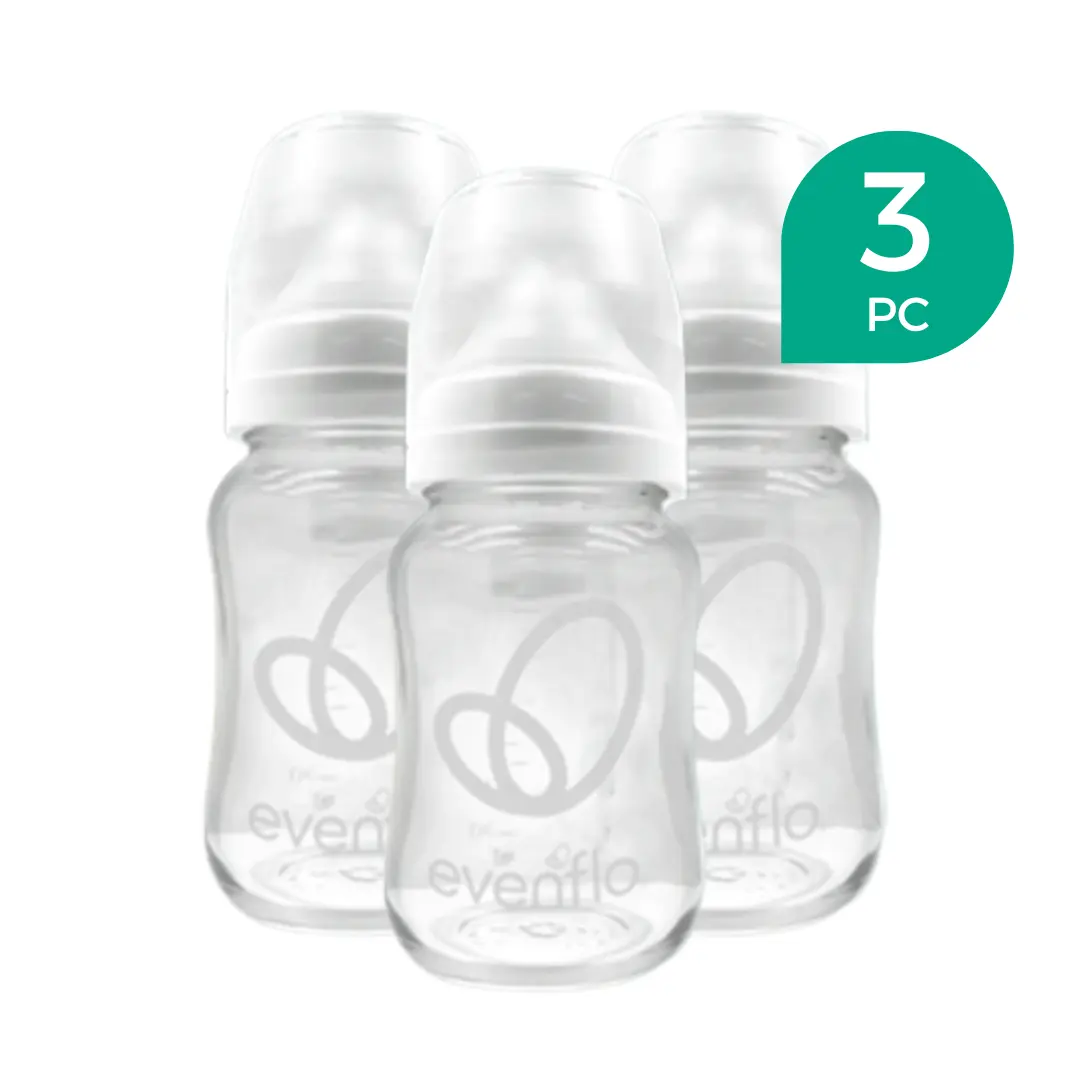 Evenflo Balance + Wide Neck Glass Bottles 6oz - 3 Pack OFFICIAL RETAILER -  TikTok Shop