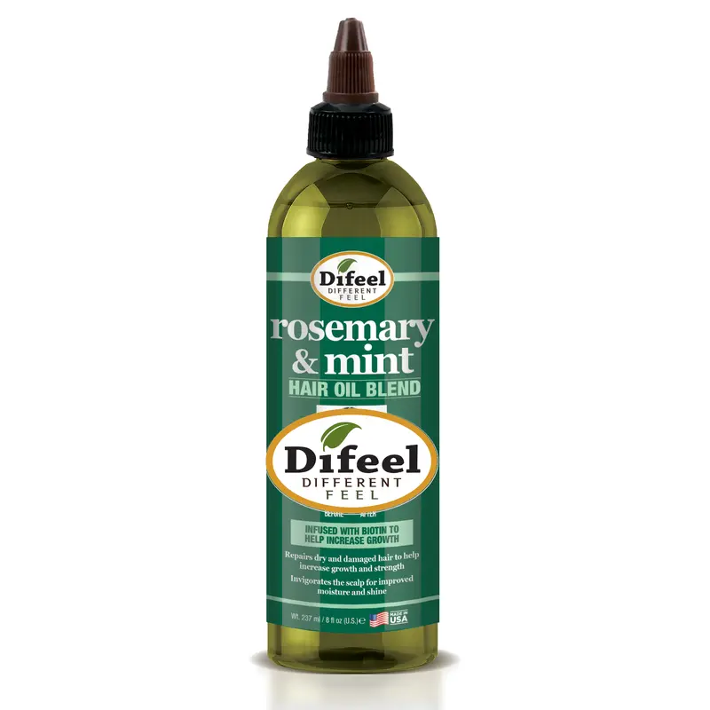 Difeel Rosemary & Mint Hair Oil Blend with Biotin 8 oz - Natural Mint & Rosemary Oil for Hair Growth Strengthening & Nourishing Formula