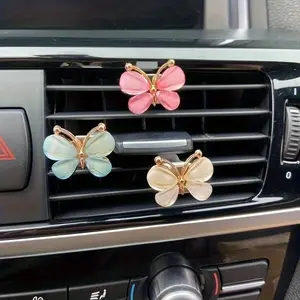2pcs Fashion Butterfly-Shaped Car Vent Clips Cute Butterfly Car Interior Decorations Car Ornaments