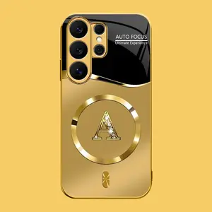 Suitable for [Galaxy S26 Ultra] high-end MagSafe phone case，Choose from any of the 26 letters， The pattern features a printed effect and is not 3D-dimensional YM99