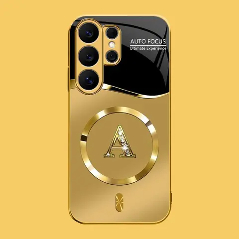Suitable for [Galaxy S26 Ultra] high-end MagSafe phone case，Choose from any of the 26 letters， The pattern features a printed effect and is not 3D-dimensional YM99