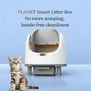 Smart Cat Litter Box with Automatic Self-Cleaning, 6L Large Capacity, APP Connection, Odor Control, and Anti-Splash Design for Ultimate Pet Care Convenience cat gifts Enclosed