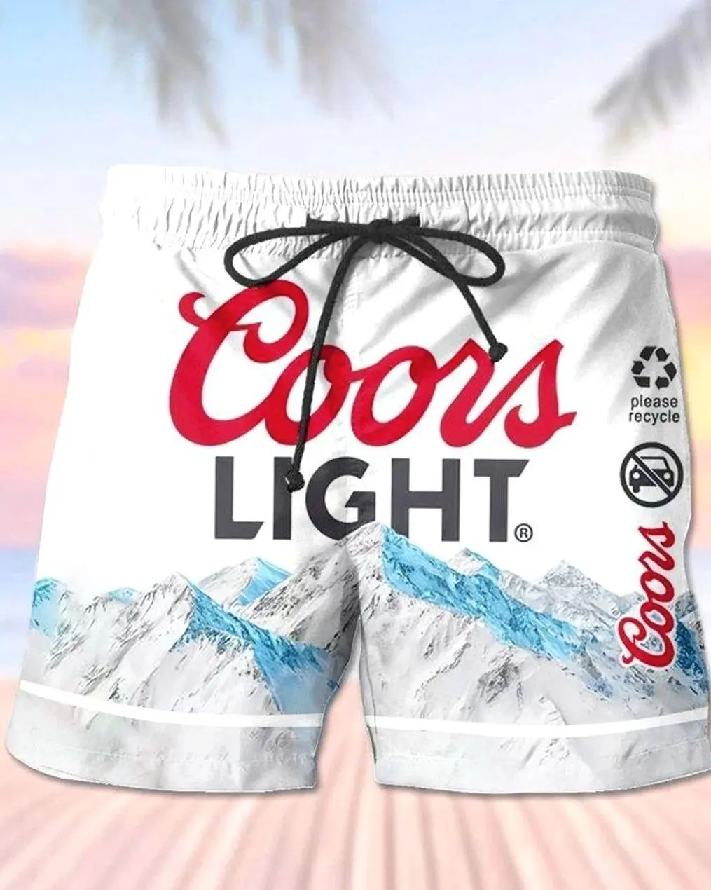 Coors Light Men's Casual Drinking Print Vacation Beach Shorts PY3 O5H