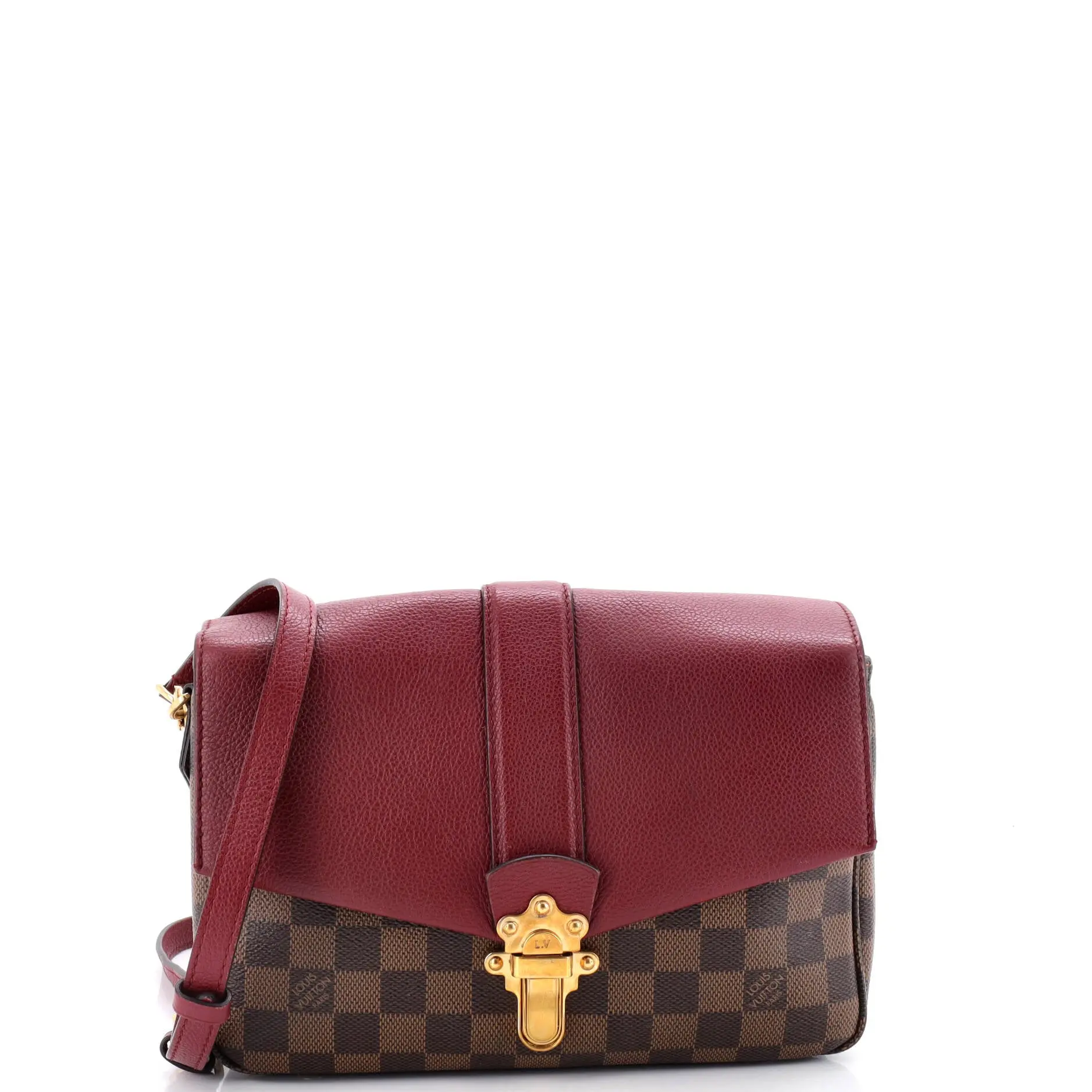 Pre-owned Louis Vuitton material Messenger Bags Clapton Handbag Damier and Leather PM by Rebag