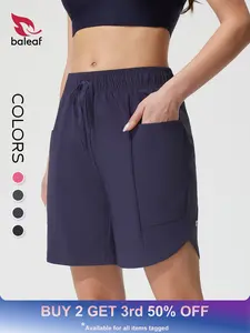 BALEAF Women's 7'' Long Board Shorts High Waisted Swim Shorts, Modest Tankini Beach Swimsuits with Liner and Pockets, Quick Dry UPF 50+ Sun Protection Water Resistant Active Athletic Shorts Lightweight Casual for Swimming Travel Multi-Purpose #Summervibes