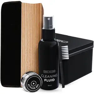 Vinyl Record Cleaning Kit - 4-in-1  Vinyl Record Cleaner & Vinyl Cleaning Kit with  Brush, Vinyl Cleaner Liquid, Duster & Turntable Stylus Gel