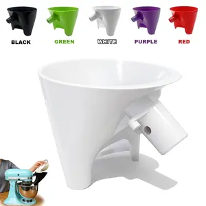 Flour Funnel for Kitchen Aid Stand Mixer, Plastic Funnel with Easy-Pour Attachment Fits KSM150 5-Quart Tilt-Head Mixers, Mess-Free Baking Accessory for Flour, Sugar, and Egg Liquid