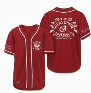 Noah Kahan Burgundy Baseball Jersey – Unisex, The Great Divide Tour Shirt, The Last of the Bugs Shirt, Country Music Concert Tee, Gift For Fan