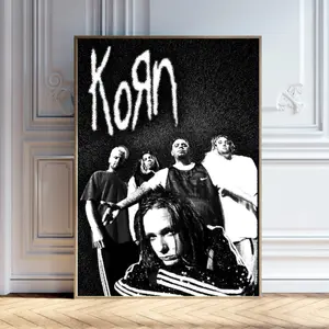 (NO FRAMED) Korn Band Poster, Nu Metal Rock Wall Art, 90s Music Merch, Aesthetic Grunge Room Decor, Rock Metal Trending Band Poster