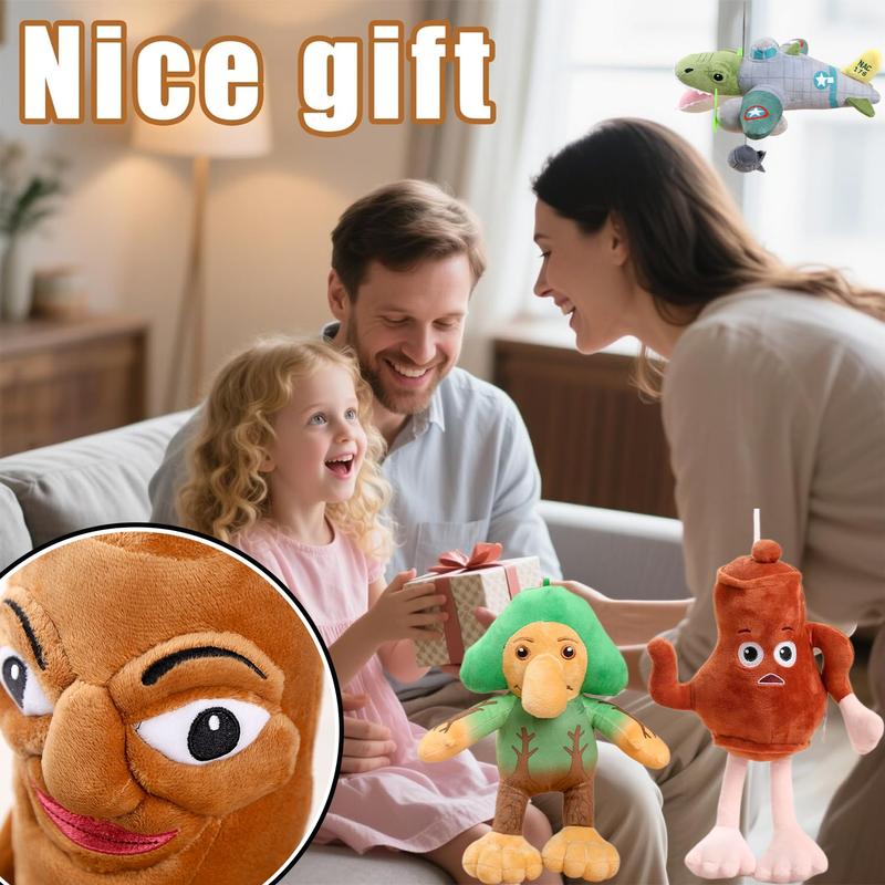 Large Size Tung Tung Tung Sahur, Tralalero Tralala, Shimpanzinni Bananini, Lirili Larlla, Cappuccino Assassino Italian Brainrot Inspired,  Plush Soft Stuffed Meme Dolls for Collectors & Fans, Funny Halloween/Birthday/Christmas Gift Ideas