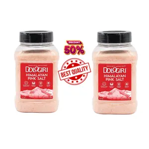 (Pack of 2)Dologiri Himalayan Pink Salt – Fine Grain, Hand-Mined – Bag Premium Pink Himalayan Salt 580gm – Pure Hand-Mined Mineral Salt, Fine Grain for Cooking & Seasoning